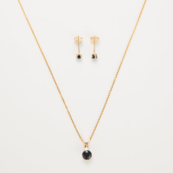 Smykkesæt "Puces Bleues" Blå safirer: 0,88 ct/3