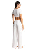 Crop-Top Manches Courtes Isabella - Blanc
