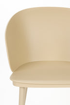 Gigi All - Dining Chair - Polypropylene Plastic - Beige/White