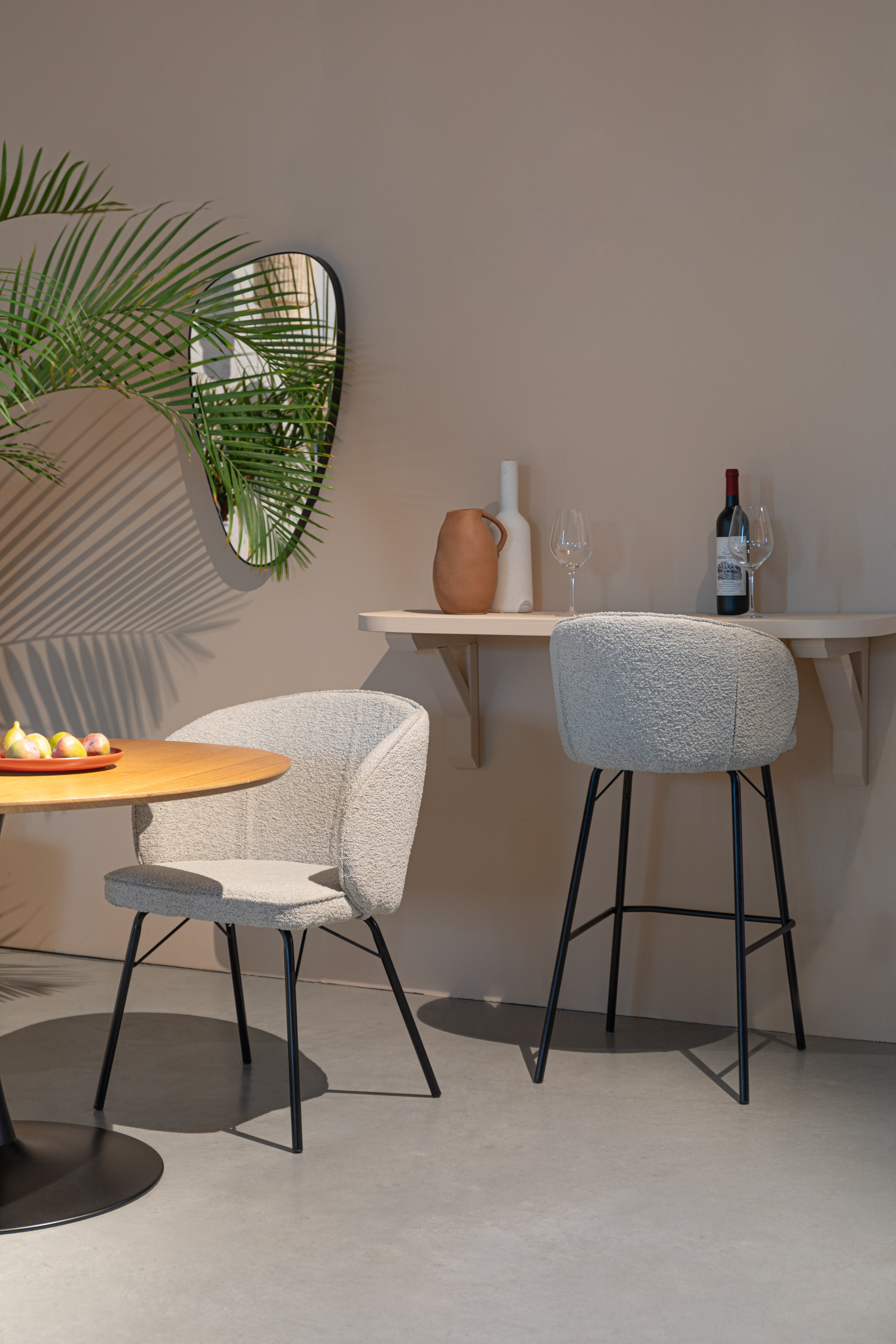 Joa - Dining Chair - Polyester - Beige