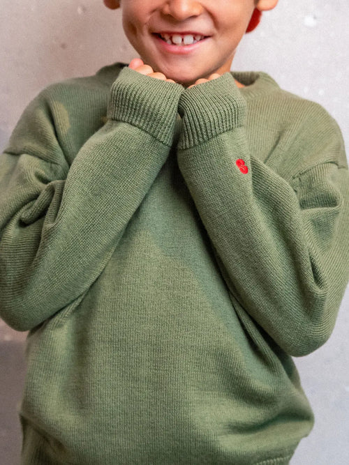 The 100% Wool Khaki Sweater