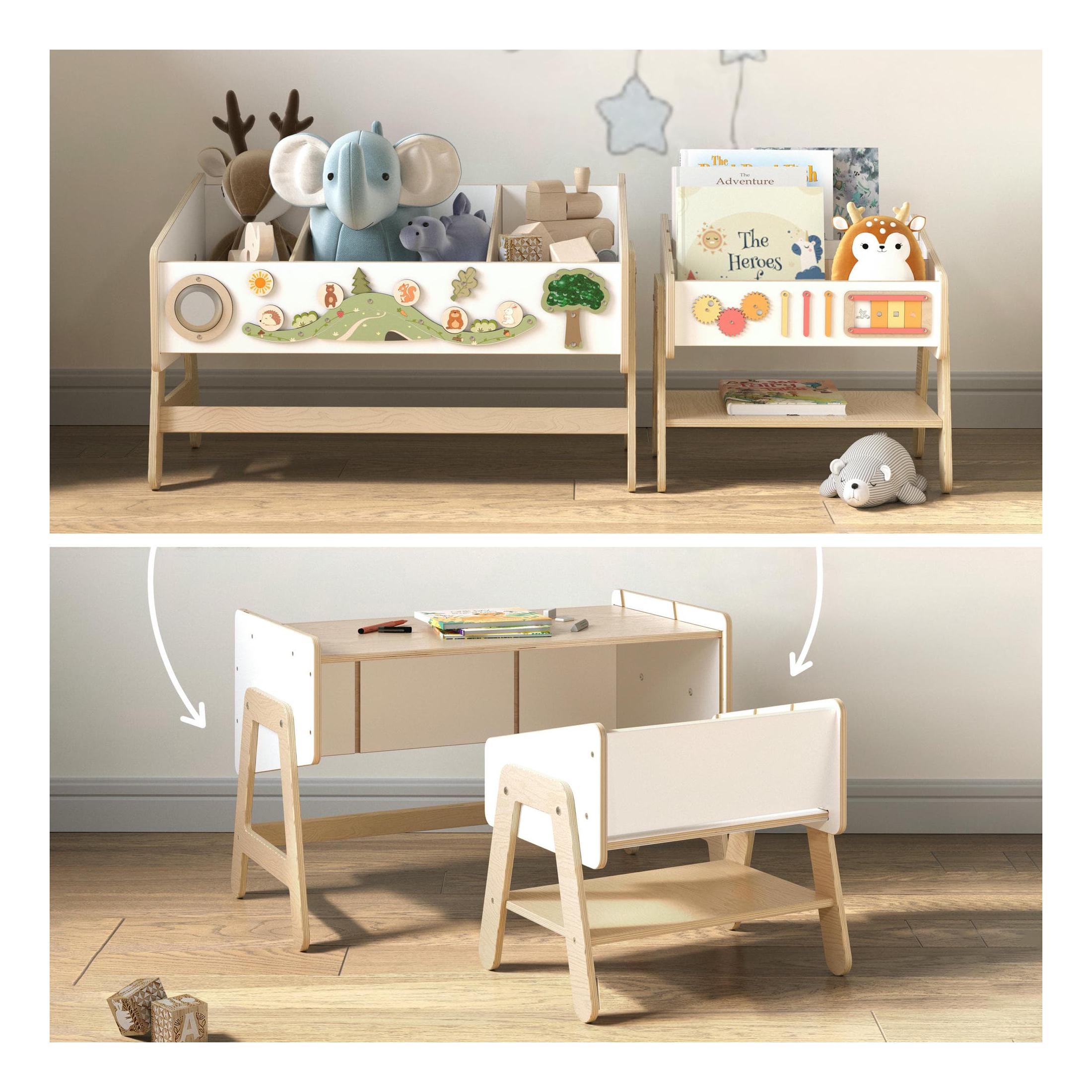 Étagère À Jouets & Table 2-En-1 – Lilu