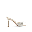 Mules - Miu Miu Leather Crystals - Silver