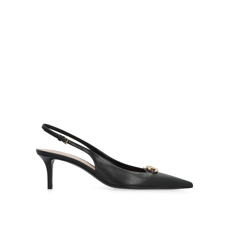 Escarpins - Valentino Garavani Leather Slingback - Black