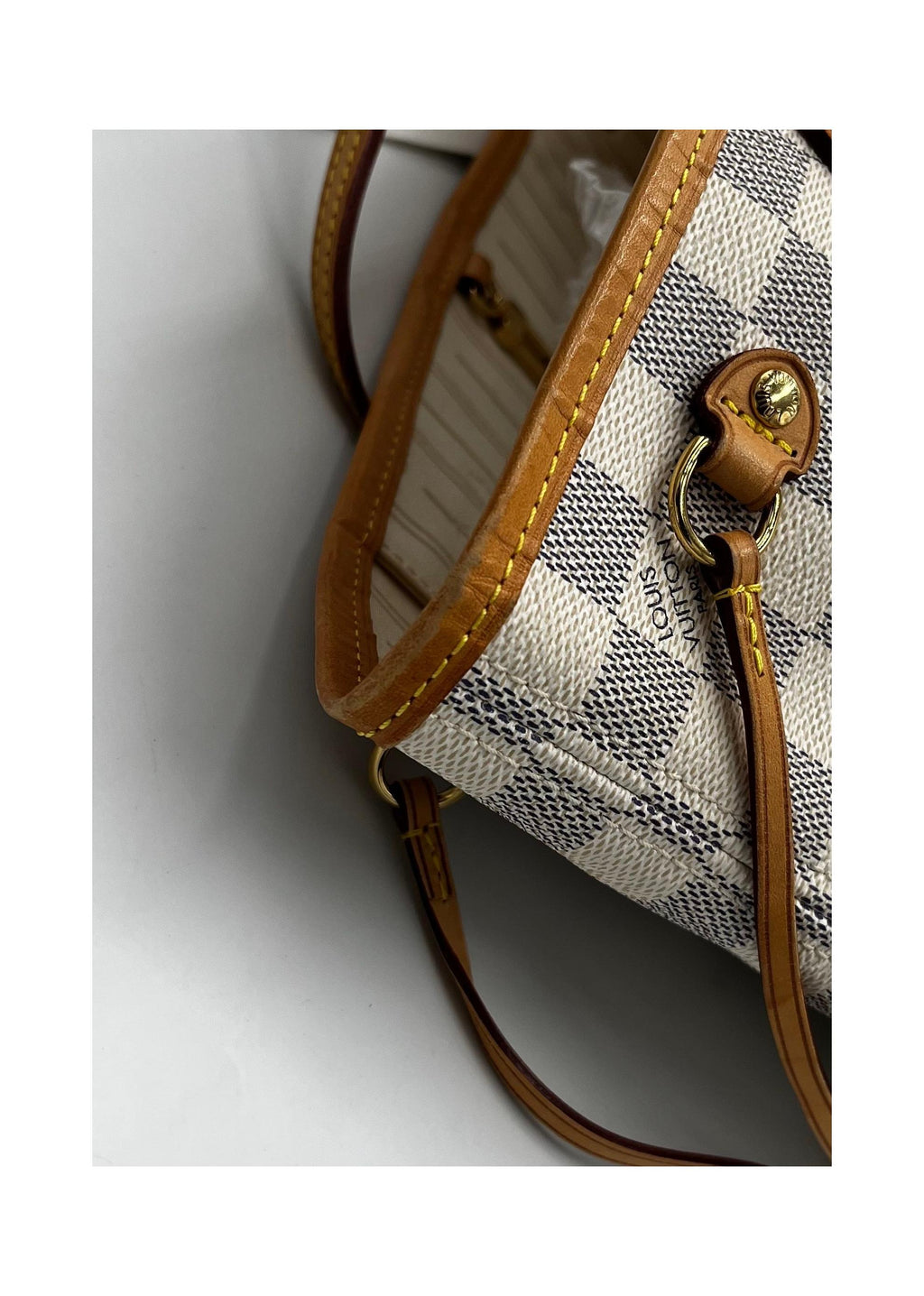 Sac À Main Louis Vuitton Neverfull Tote Pm Toile - Blanc