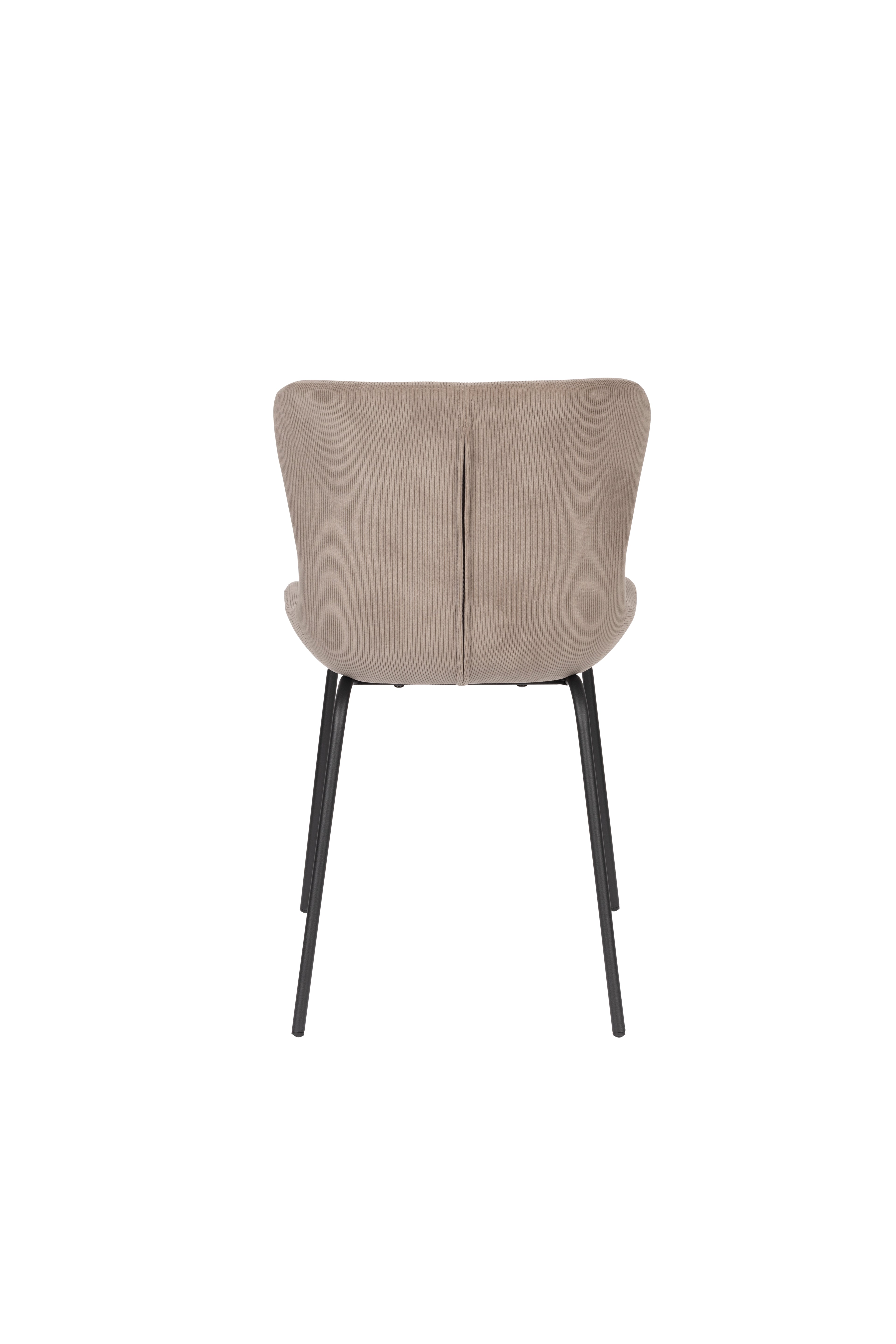 Junzo Rib - Chaise De Salle À Manger - Tissu - Gris