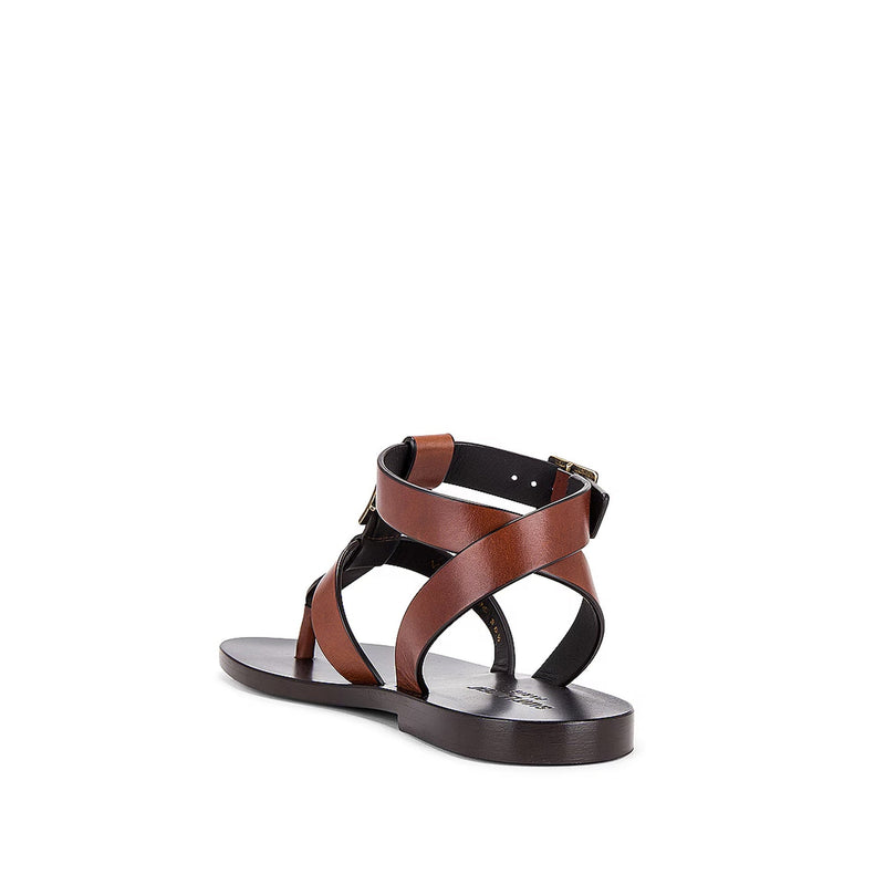 Sandales - Saint Laurent Hardy Leather - Brown