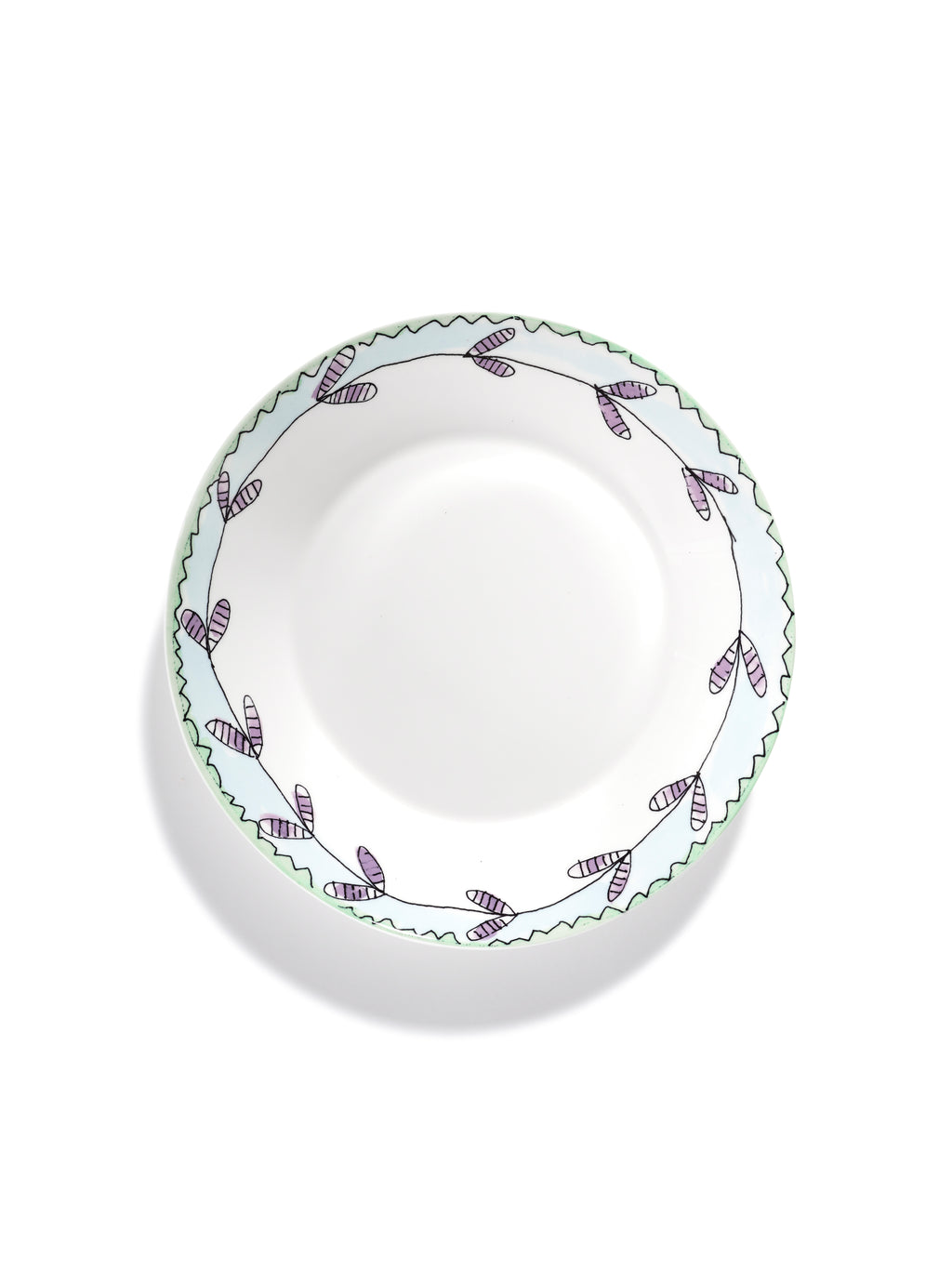 Midnight Flowers - Lot De 2 Assiettes Creuses - L - Porcelaine Bone China - Blossom Milk