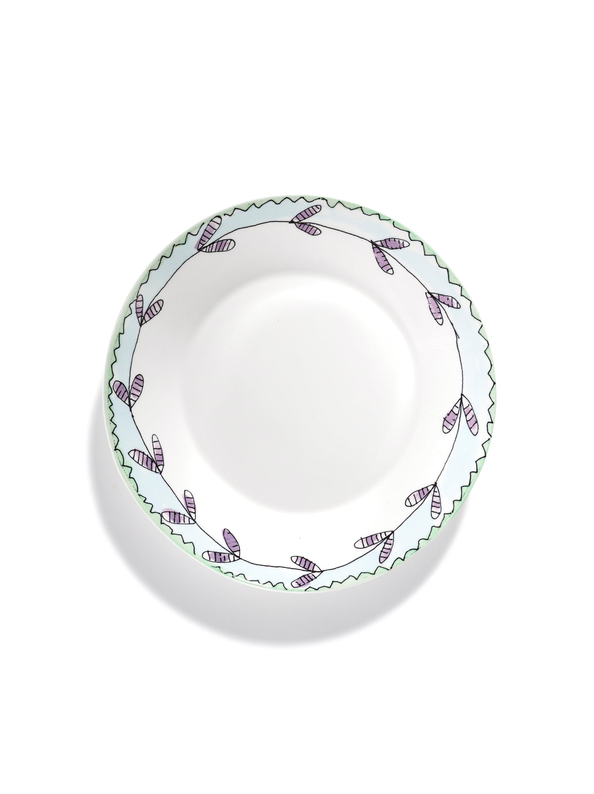 Midnight Flowers - Lot De 2 Assiettes Creuses - L - Porcelaine Bone China - Blossom Milk