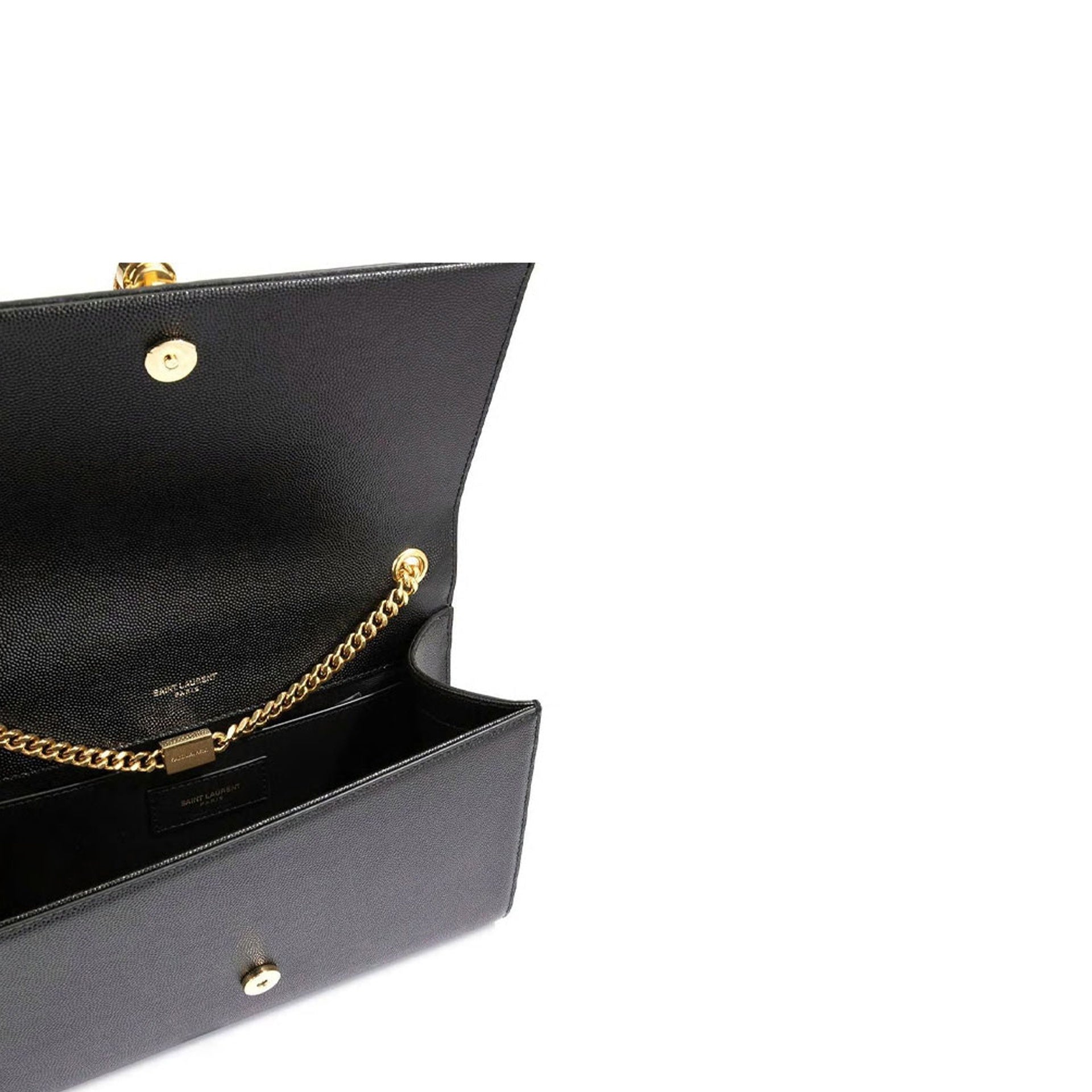 Saint Laurent - Bandolera pequeña Kate de piel granulada con borlas - Mujeres - Negro