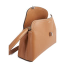 Toteme - T-Lock Grained-Leather Clutch Bag - Brown