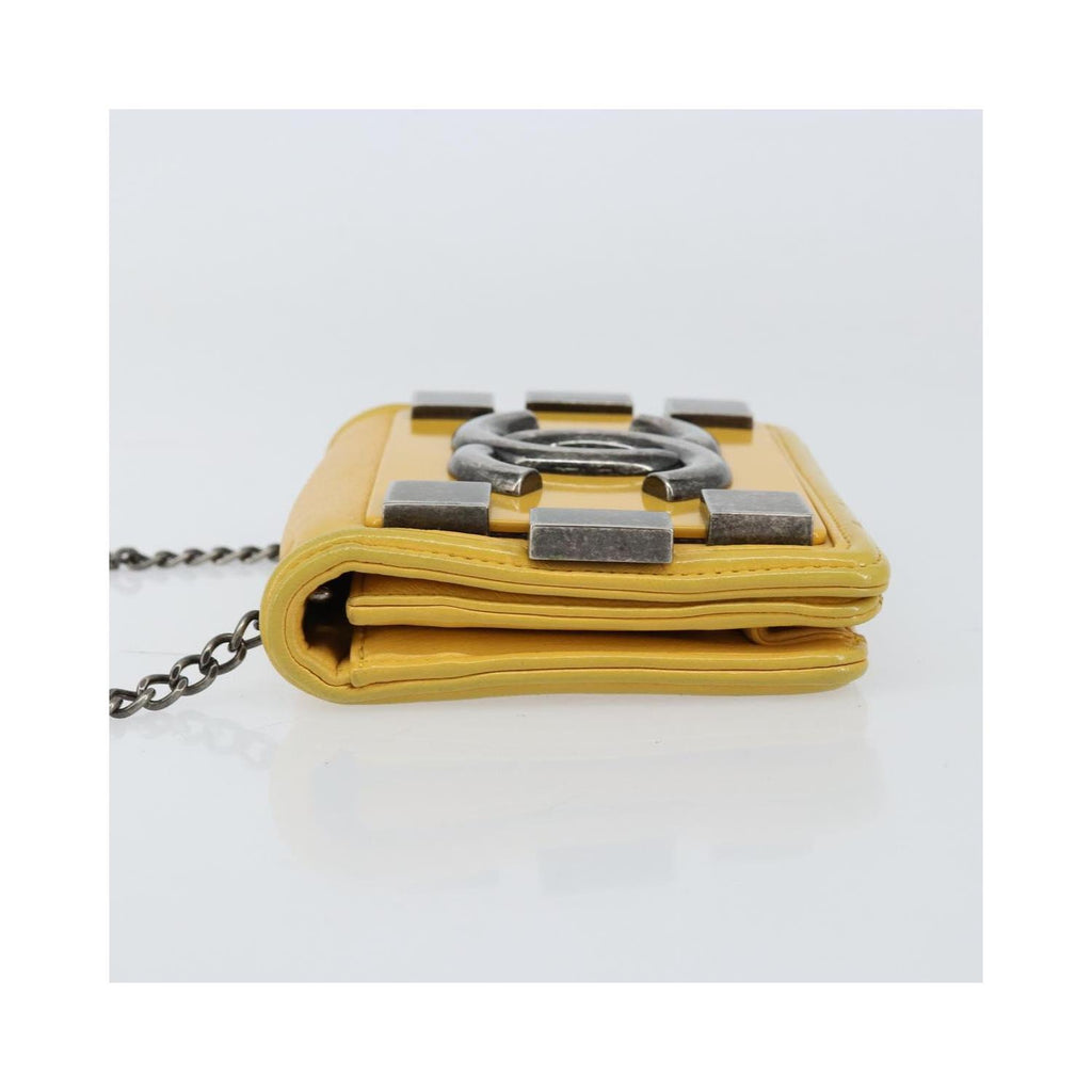 Chanel Boy Brick Flap mini leather pouch - Yellow