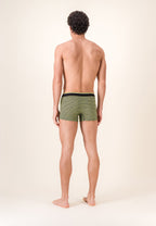 Boxer Marius Chevron En Coton - Jaune Anis
