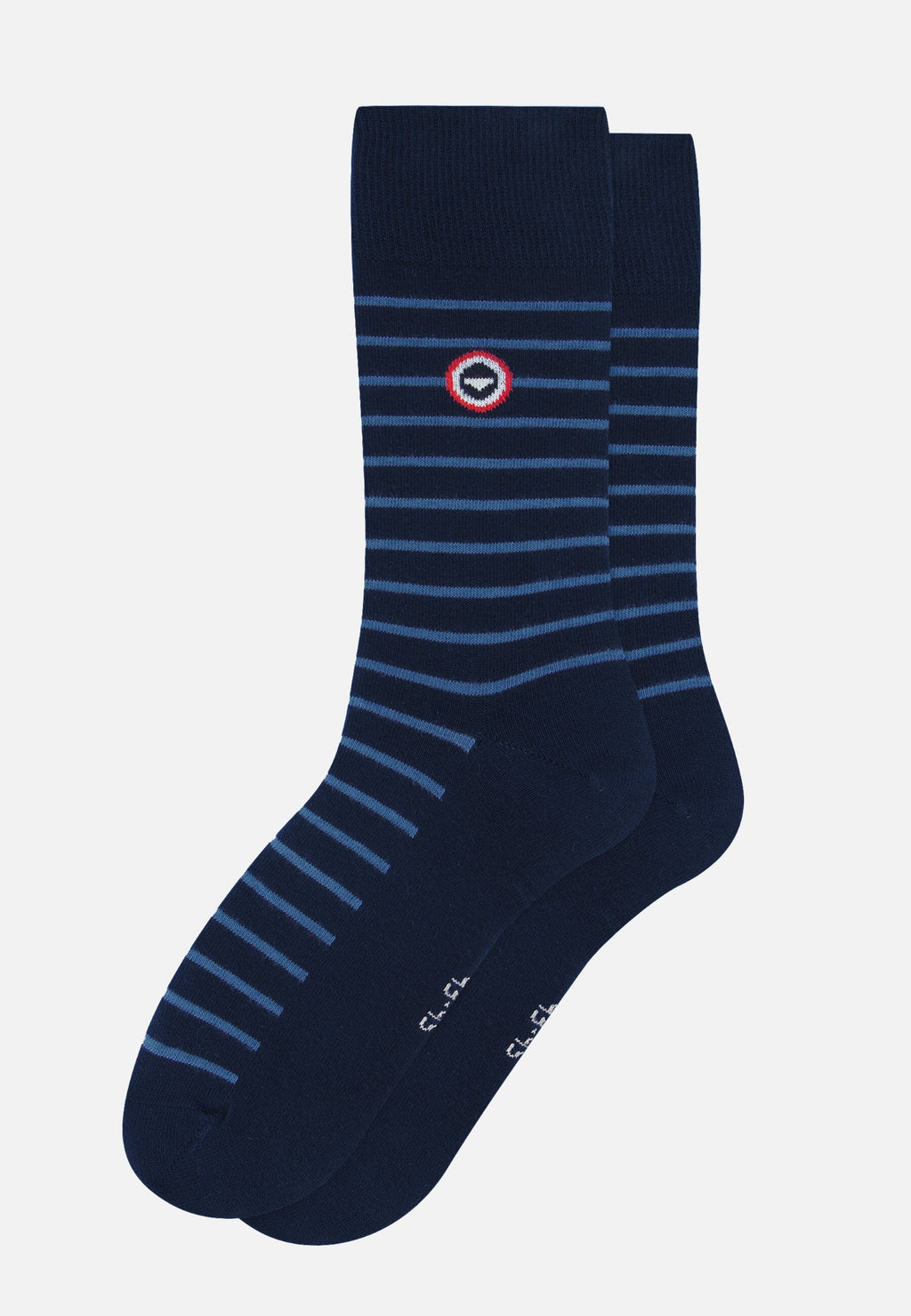 Calze a metà polpaccio a righe Robuste - Blu navy acciaio