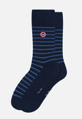 Calze a metà polpaccio a righe Robuste - Blu navy acciaio