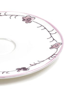 Midnight Flowers - Lot De 2 Soucoupes Pour Consommé - Porcelaine Bone China - Foncé Viola