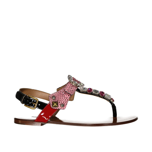 Dolce & Gabbana Leather Sandals - Pink - Woman