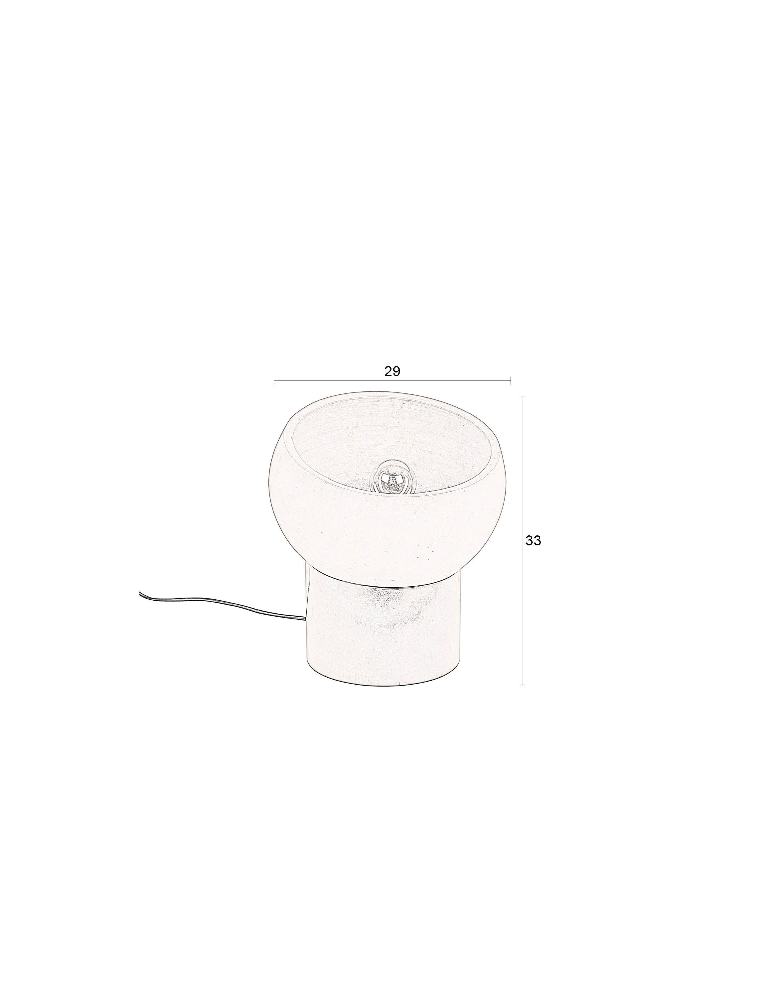 Zahra S - Table Lamp - Ceramic - Red