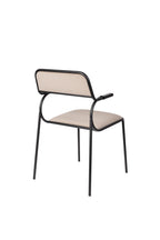 Alba - Dining Room Armchair - Fabric - Black/Beige