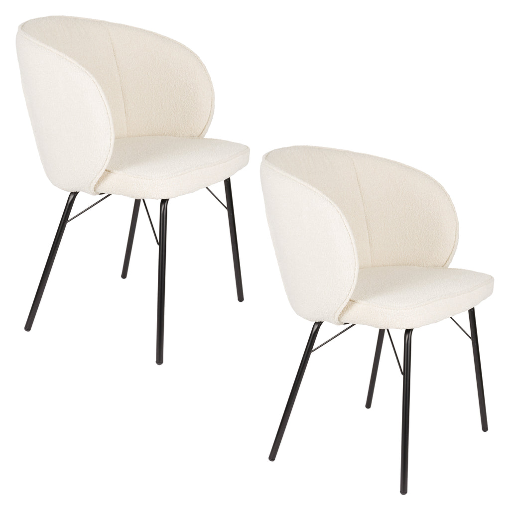 Joa - Dining Room Chair - Polyester - White