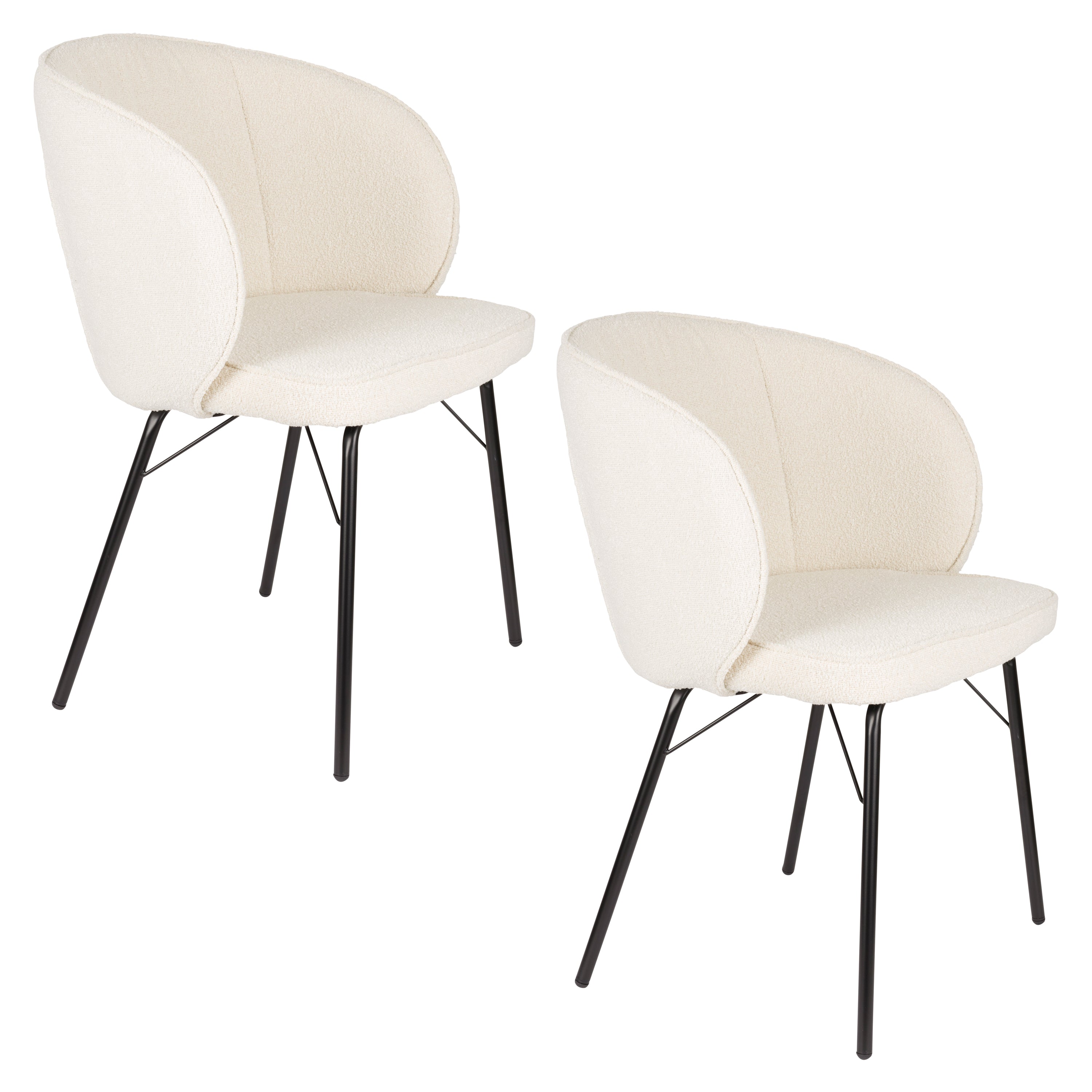 Joa - Dining Room Chair - Polyester - White