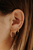 Set de 3 mini créoles plaqué or de diamètres différents 12 14 et 20 mm