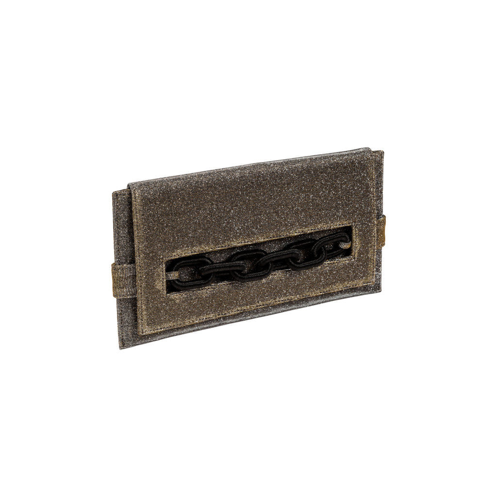 Catena Black Gold Envelope Clutch