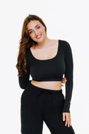 Top Square Manches Longues - Black