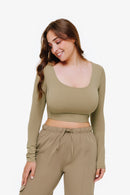 Top Square Manches Longues - Deep Sand