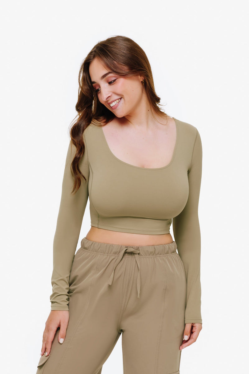 Top Square Manches Longues - Deep Sand