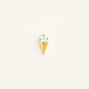 Piercing titane doré