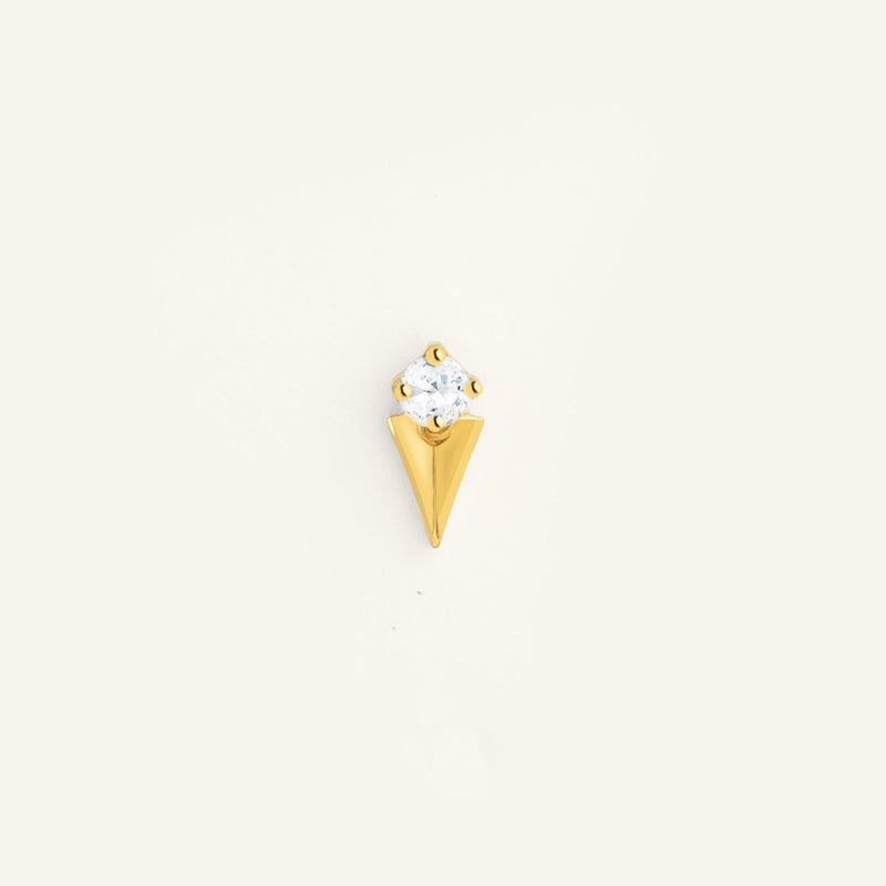 Piercing titane doré