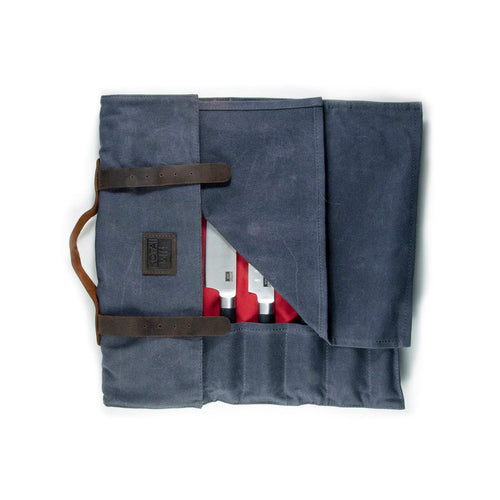 Trousse À Couteaux - Cuir Et Toile