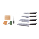 Bunka San-Mai Collection - Complete 9 Piece Set: 4 Knives + 5 Accessories