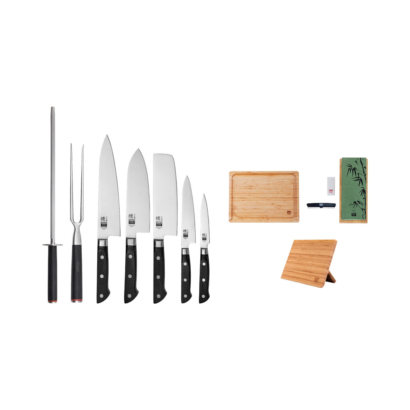 Collection Hashi Classique - Set Complet Deluxe 10 Pièces : 5 Couteaux + 5 Accessoires
