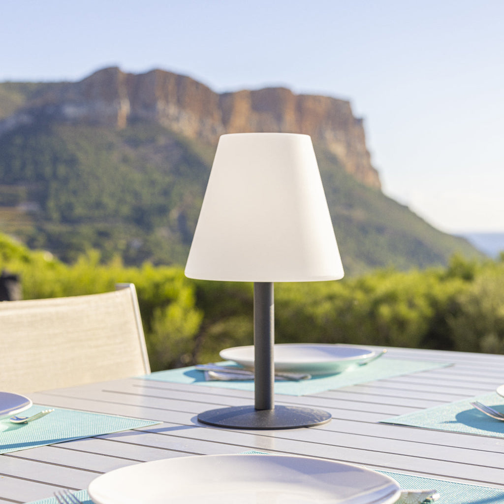 Standy Mini - Solar Table Lamp - Steel - Grey