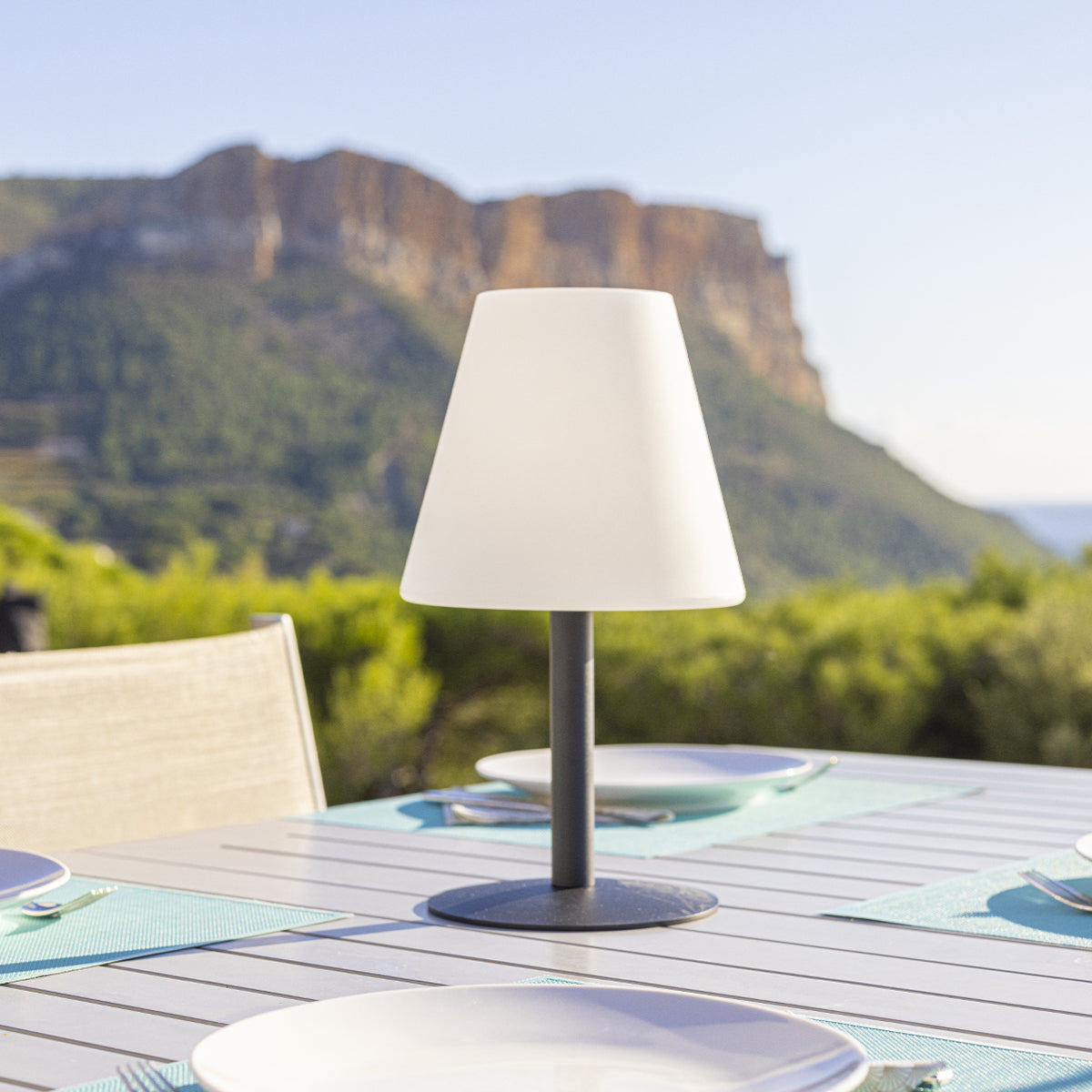 Standy Mini - Solar Table Lamp - Steel - Grey