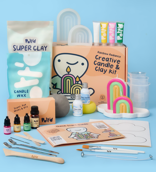 Creative Candle & Clay Kit - Rainbow Radiance