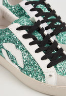 Baskets En Cuir-Colette-Glitter Vert