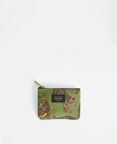 Wouf - Olive Leopard Small Pouch