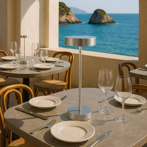 Lampe De Table Sans Fil - Sandy Chrome