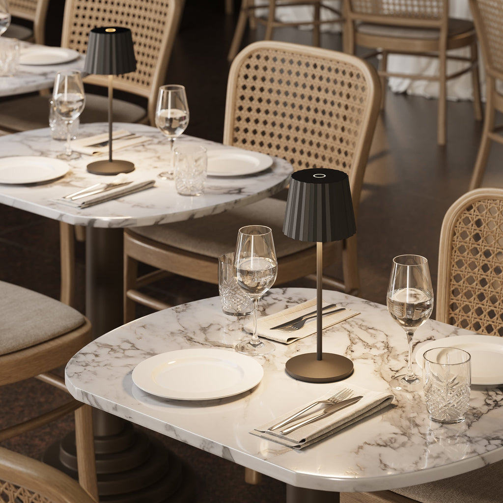 Abby - Lampe De Table Sans Fil - Acier - Noir