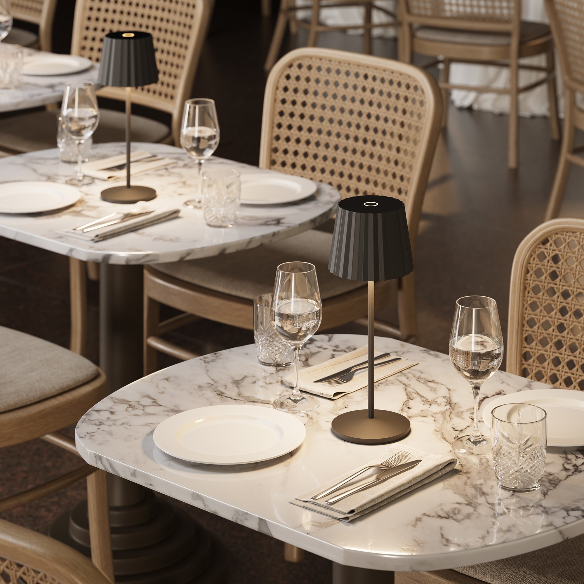 Abby - Lampe De Table Sans Fil - Acier - Noir