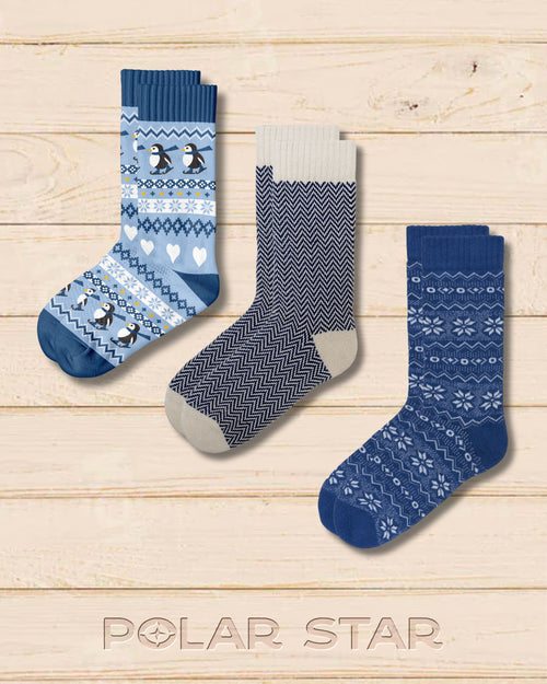 Pack 3x Chaussettes - Blue Winter