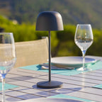 Sophia - Lampe De Table Sans Fil - Acier - Gris Anthracite
