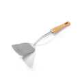 Solid Stainless Steel and Wood Spatula - 35 cm