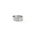 Aro Para Tarta Perforado De Acero Inoxidable Con Borde Recto - Ø 55 Cm - Al. 2 Cm