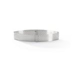 Cercle À Tarte Calisson Perforé En Inox Valrhona - 25.5 x 11 Cm - H. 2 Cm