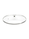 De Buyer – Stainless Steel Loop Handle Lid - Glass - Clear, clear glass pan lid with metal rim and handle