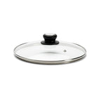 De Buyer – Couvercle Cerclé Inox Bouton Bakélite - Verre - Noir, couvercle de casserole en verre transparent avec un bouton noir